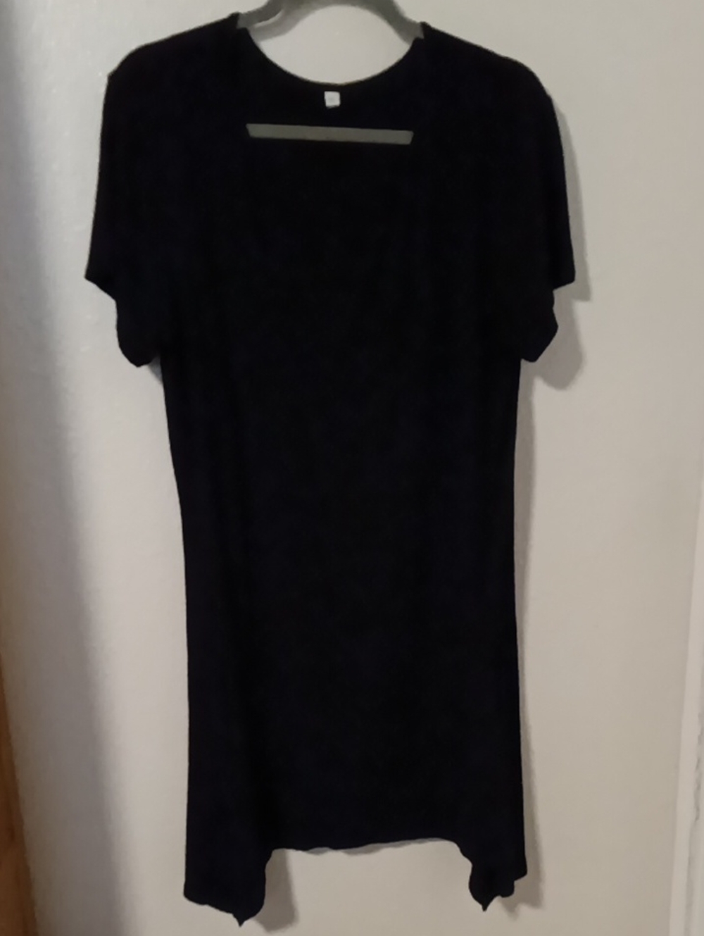 Black Knee Length Rayon Summer Lightweight Summer Dress Or Cover Up
